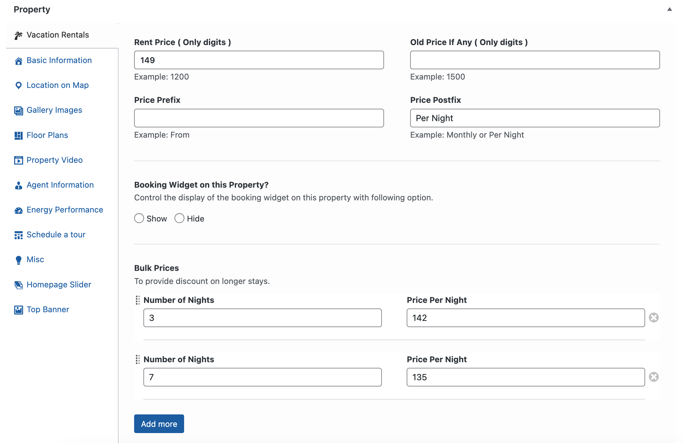 Vacations Rentals