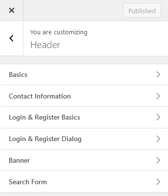 Configure Header Settings