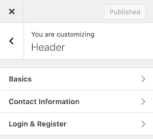 Configure Header Settings