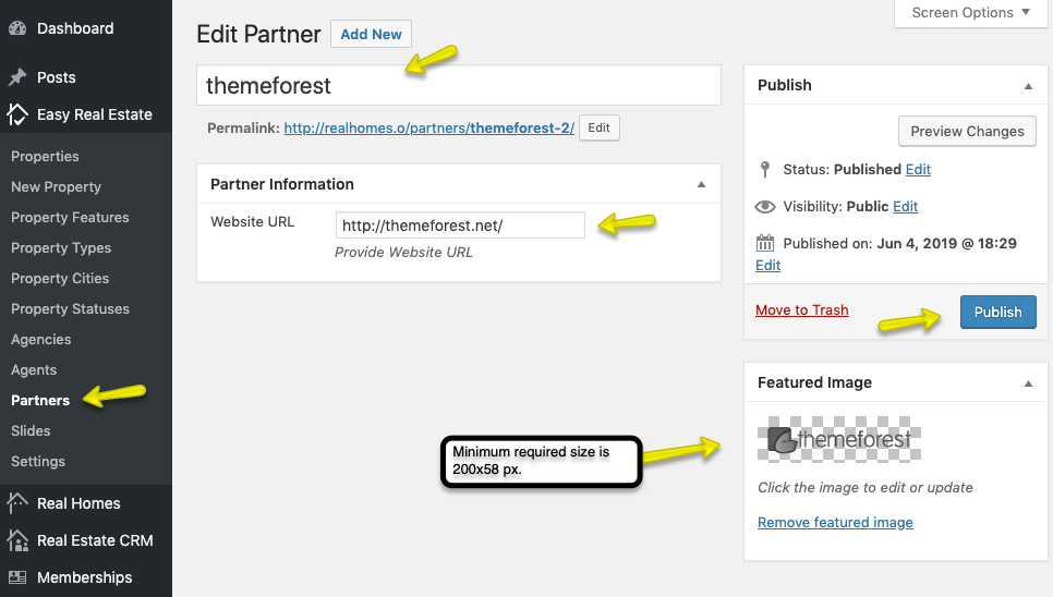 Home Page Properties