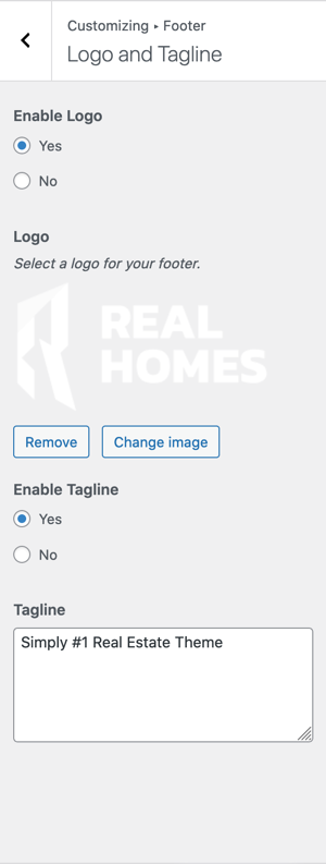 Footer Settings