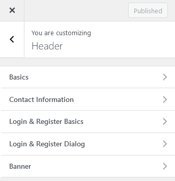 Configure Header Settings