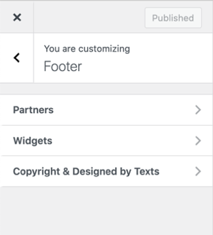 Footer Settings