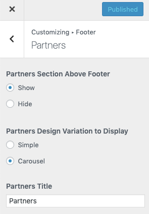 Footer Settings