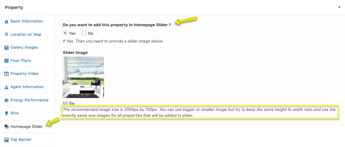 Home Page Slider