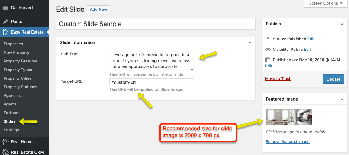 Home Page Slider