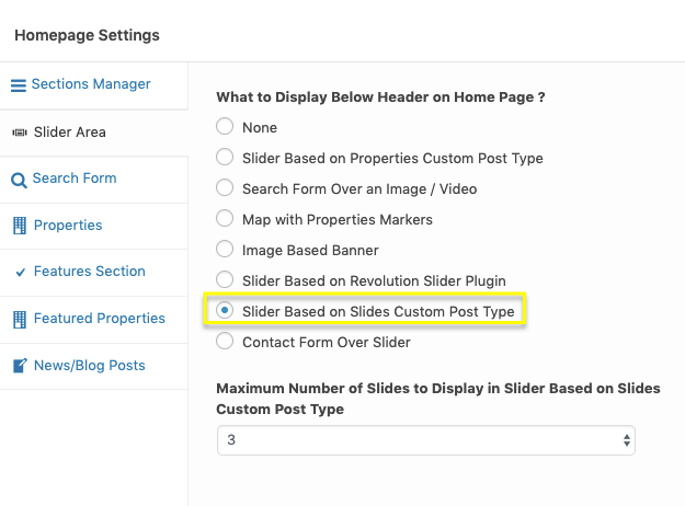 Home Page Slider