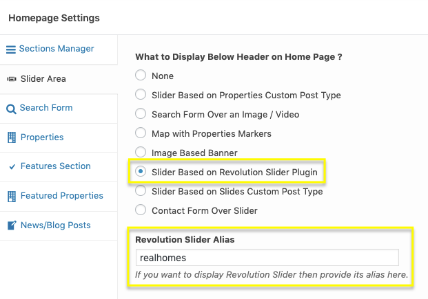 Home Page Slider